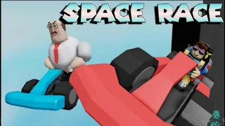 SPACE RACE in GREAT SCHOOL BREAKOUT! (First Person Obby) fun video