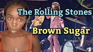 African Girl First Time Hearing Rolling Stones - Brown Sugar - 1971 | REACTION