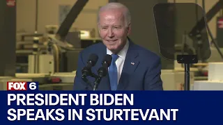 President Joe Biden visit to Sturtevant, talks about Microsoft facility | FOX6 News Milwaukee