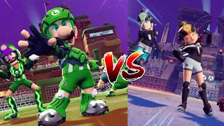 Mario Strikers Battle League Team Luigi Vs Team Daisy! Gameplay! (HARD CPU)