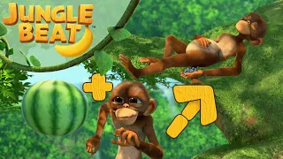 Munki + Watermelon | Stuck in the Middle With You | Jungle Beat: Munki & Trunk | Kids Animation 2023