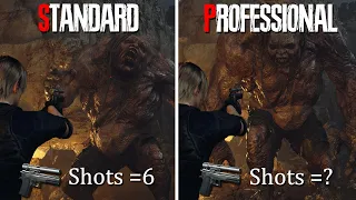 Resident Evil 4 Remake - Bosses Durability Comparison (Standard vs Professional)