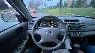 2003 Toyota Camry LE ASMR Relaxing Raining POV Test Drive