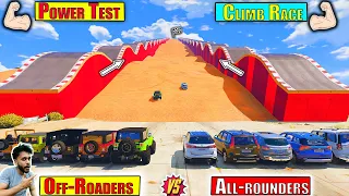 Indian Off-Roaders Vs All-Rounder SUVs Mud Climb Drag Race Challenge GTA 5