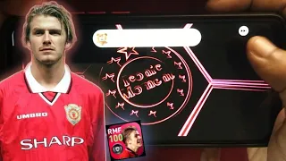 How To Get Iconic Moment Manchester United Beckham Pes 2021 Mobile || Handcam Iconic Beckham Trick