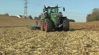 Fendt 1042 Vario with Lemken Rubin on corn stubble