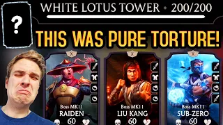 MK Mobile. White Lotus Tower Battle 200 Was ABSOLUTE HELL! I Raged SO Hard...