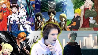 xQc reacts to Top 100 (but actually Top 50) Best Anime Openings of All Time