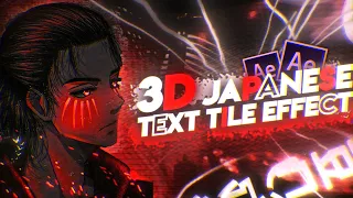 Amazing 3D Japanese Text Tile Effect Animation Tutorial 🥶- After Effects TUTORIAL | Amv
