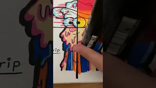 Drawing Dipper from Gravity Falls but in 4 Different effects!💥(Part 4)💥X-ray! #shorts  #posca