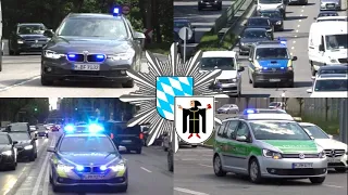 Munich Police Department cruisers responding