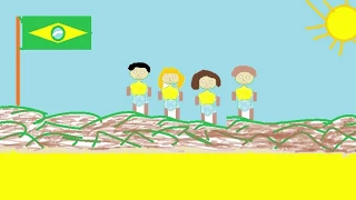 Meu desenhos " Relebrando quando eu cantava o Hino Nacional Brasileiro na escola" Legal Marcos