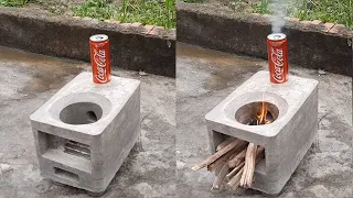 Making Cement Stoves With Foam Barrels | CEMENT IDEAS AT HOME