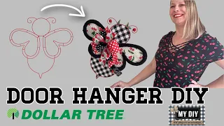 LADYBUG DOOR HANGER DIY |  DOLLAR TREE BEE WREATH FORM | CHERRY ON TOP CUTE!