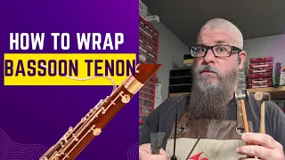 How to wrap a bassoon string tenon.  #bassoon #banddirector #instrumentrepairschool