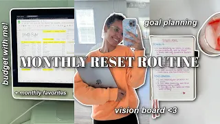 Monthly Reset Routine (goal planning, monthly budget, monthly favorites & creating a vision board!)