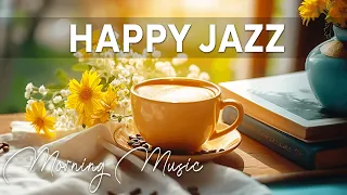 Sunny Morning Coffee Ambience with Happy Instrumental Jazz Music☕🌥️Bossa Nova Jazz to Work, Study