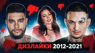 ТОП 100 клипов 2012-2021 по ДИЗЛАЙКАМ | Последний выпуск | Самые задизлайканные песни