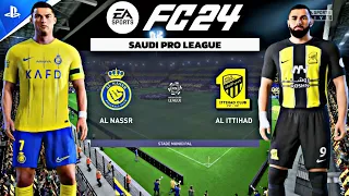 EA FC24 - Al Nassr vs Al Ittihad | PS5™ [4K60] Gameplay | Saudi Pro League 2023-24 | CR7 vs Benzema