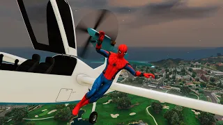 GTA 5 Epic Plane Crashes & Spiderman Ragdolls Ep.9 (Euphoria Physics | Funny Moments)