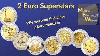 Superstars der 2 Euro Münzen! Selten, wertvoll, besonders diese 2 Euro Münzen solltet ihr kennen.