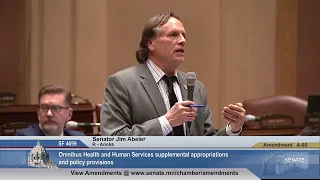 Senator Abeler presents an amendment addressing closures to the Senate Health Omnibus Bill