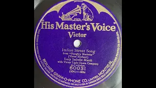 "Italian Street Song" from Naughty Marietta = Lucy Isabelle Marsh (1910) Victor Herbert song LYRICS