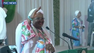 Watch Aisha Buhari's Dance Steps At Inauguration Of APC Women Campaign Council