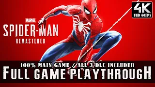 MARVEL'S SPIDER-MAN REMASTER PS5 - 100% FULL GAME + ALL 3 DLC WALKTHROUGH【4K60 UHD】NO COMMENTARY