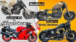 Bullet modified to Harley Davidson | Dominar 400 modified to Suzuki Hayabusa | Amazing custom