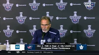 John Tortorella postgame press conference, Blue Jackets shut out Maple Leafs | STANLEY CUP PLAYOFFS