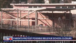Parents protest possible Bellevue school closure | FOX 13 Seattle
