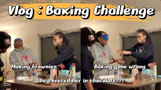 TikTok Baking Challenge: Can't see, can't hear, can't speak *SHE COVERED HER IN CHOCOLATE?*