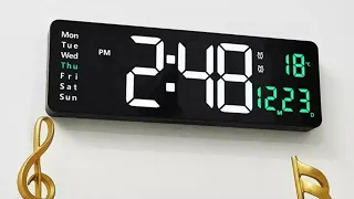Large LED Digital wall Clock Remote control