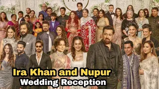 Bollywood Celebrities Attends Aamir Khan's Daughter Ira Khan and Nupur Shikhare's Wedding Reception