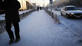 winter in Yakutsk city -46 C