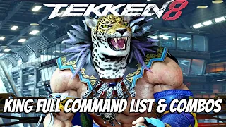 TEKKEN 8 KING Full Move List / Command List & Combos PS5 2023