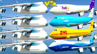 GTA V: Every Boeing 747 Cargo Airplanes VS Ultra Biggest Cargo Plane Best Crash and Fail Compilation