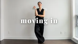 Moving into my small apartment | unpacking & organizing our tiny home!