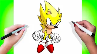 How To Draw Super Sonic | Step By Step Tutorial