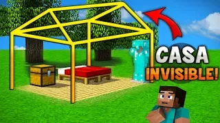 MINECRAFT: COMO HACER UNA MODERNA CASA INVISIBLE! |SOLO EL 1% DE LAS PERSONAS PODRÁ ENCONTRARLA, OMG