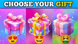 Choose Your Gift 🎁 3 Gift box challenge 😱 2 good 1 bad 😍🤩🤮 #chooseyourgift #wouldyourather