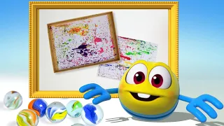 Make Marbel Art with WonderBalls | Paint Rollers | Fun DIY for Kids | WonderBalls Playground