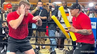 CANELO ALVAREZ FULL GENNADY GOLOVKIN MEDIA WORKOUT - CANELO BEAST MODE TRAINING TO KO GOLOVKIN