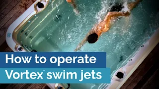 How to operate the swim jets on Vortex™ Aqualap Pro+ XD™ swim spa