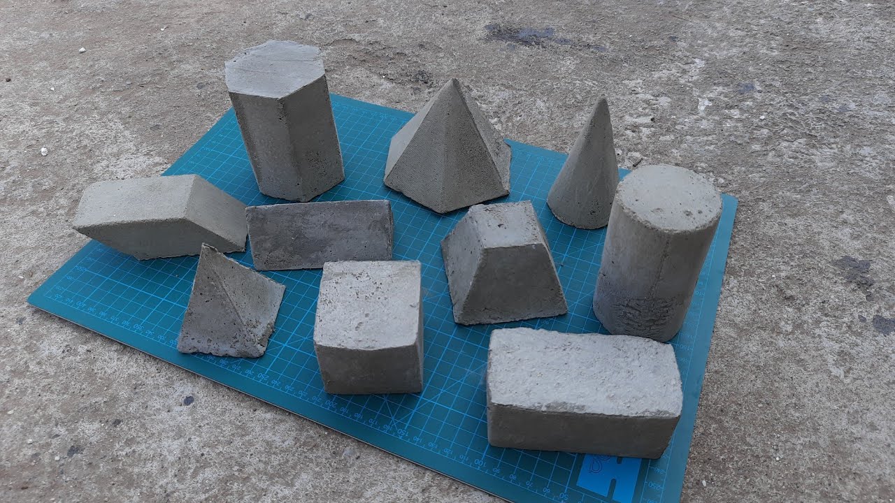 Download How to mold concrete shapes / geometric shapes model making ...