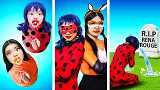 Miraculous Ladybug Birth To Death of My Sister **EMOTIONAL** Superheroes Situations & Funny Moments