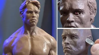 Sculpting Timelapse -Arnold Schwarzenegger (Terminator T-800)