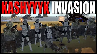 Realistic Kashyyyk BEACH INVASION! - Men of War: Star Wars Mod Battle Simulator