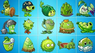 All GREEN Plants Power-Up! in Plants vs Zombies 2